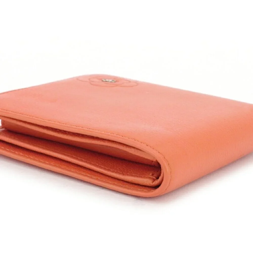 CHANEL Bifold Wallet Salmon pink x Silver Women Authentic secondhand - Picture 6 of 9